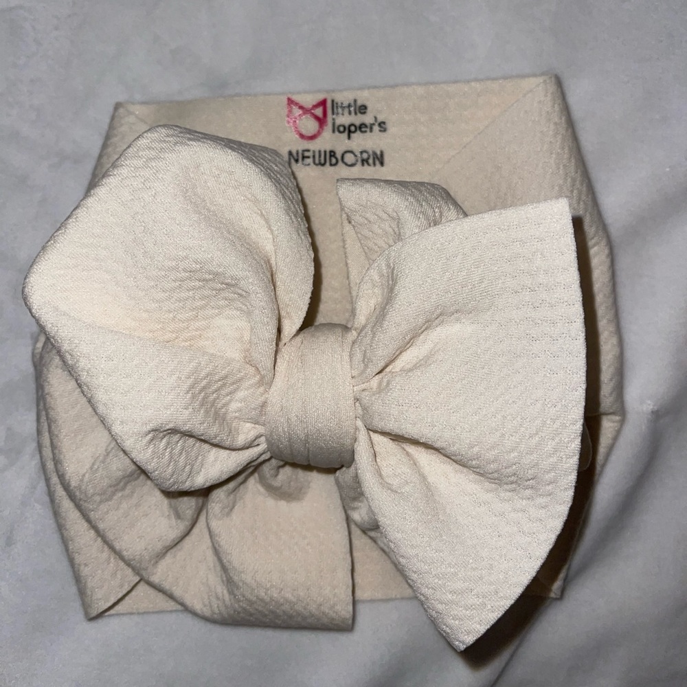 Little Lopers Newborn Messy Headwrap Bow